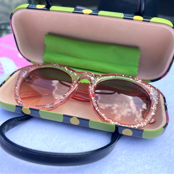 NEW Circus by Sam Edelman Sunglasses, Pink Glitter - Picture 8 of 10